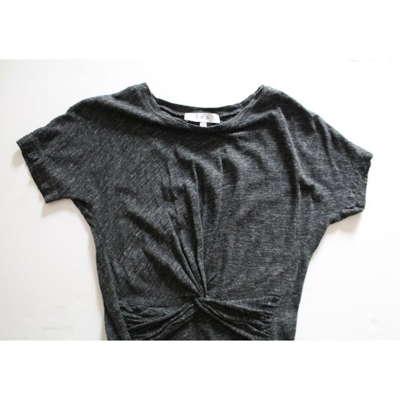 IRO Pacson Dress Heathered Dark Grey Size Medium Front Twist Jersey Net-a-Porter - Picture 6 of 8